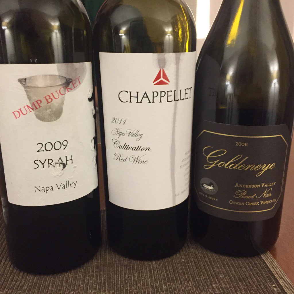 RexStults's tweet photo. When you're at a dinner party & someone pulls out your homemade wine from years gone by. #DumpBucket #wine. https://t.co/DEryFIa6Qj