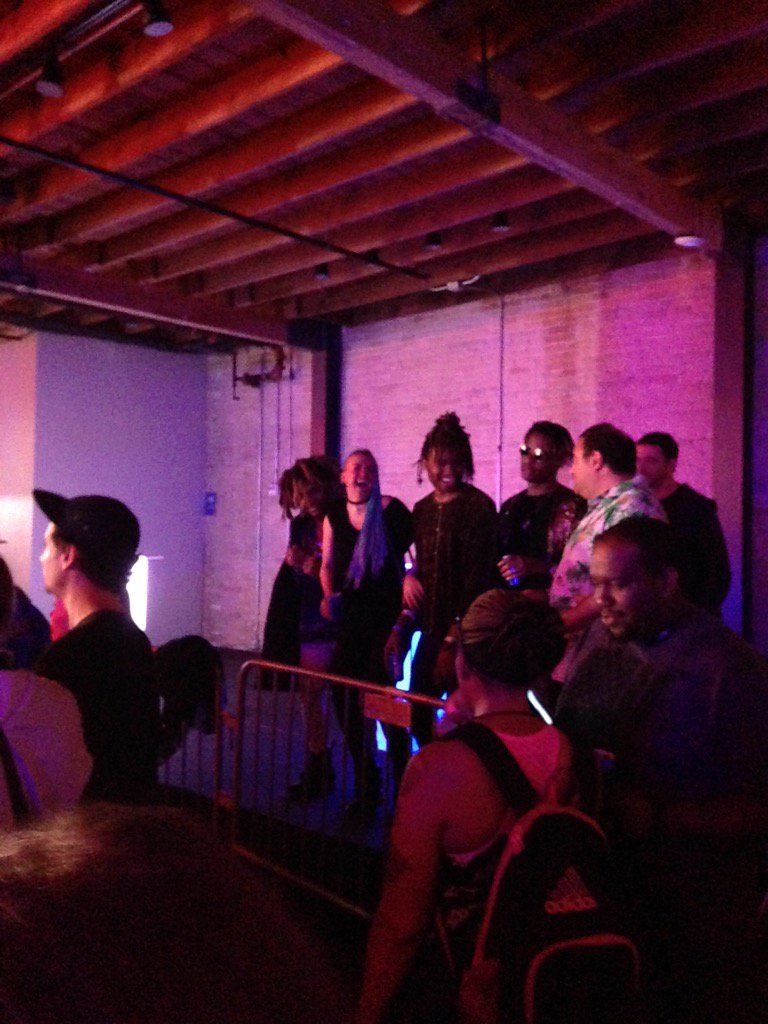 DJTHCK's tweet photo. You have to be a VIP and dress like you're from the future to go there https://t.co/48bC86jMZG