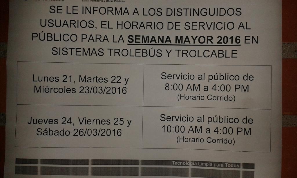 HechoenMerida15's tweet photo. Este es el horario del Trolcable durante la Semana Santa https://t.co/kXNXSXpgrb