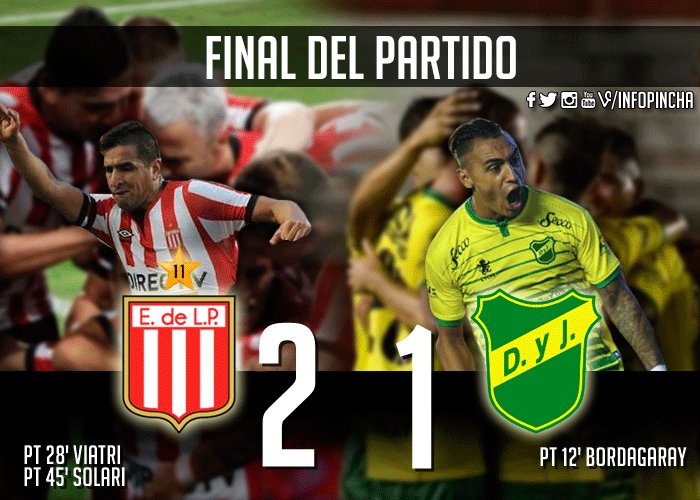InfoPincha's tweet photo. #EDLP Final del partido! Estudiantes ganó 2-1 frente a Defensa y Justicia. #SiempreJuntoAlLeón https://t.co/Ia5e8yvk7m