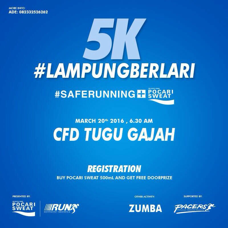 IndoRunnersLPG's tweet photo. Jangan lupa besok pagi Lampung Berlari. Mari kita sebarkan virus lari di Lampung. Regis di : https://t.co/n6t1LN81E0 https://t.co/7cNf52KjVN