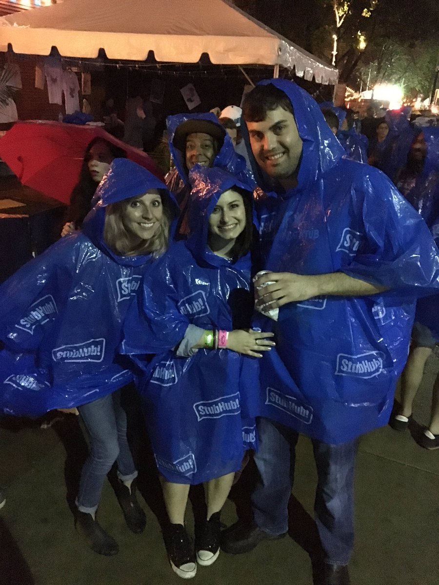 StubHub's tweet photo. Rain doesn't stop #music fans. Dedication to the max here at #StubHubSXSW. #SXSW https://t.co/wqhXcv2mHS