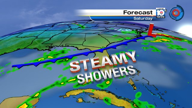 Temperatures are forecast to reach the 80s both Saturday and Sunday with rain and storms at times. https://t.co/9DiiP9aFTG
