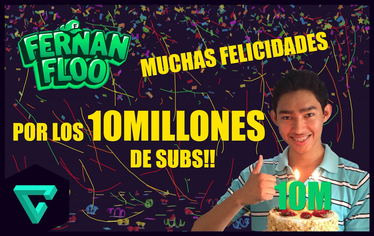 Broadbandtves's tweet image. Felicidades a nuestro queridísimo @Fernanfloo !!!! #10MillonesConFernanfloo