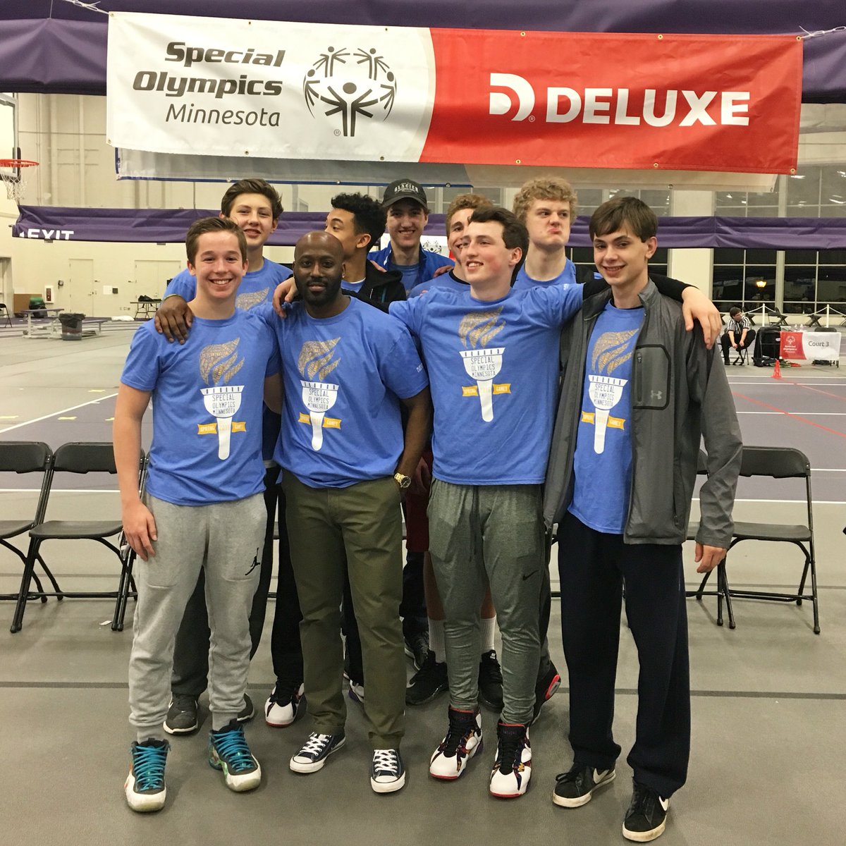 Thanks to the Orono boys' #basketball team for #volunteering at #SOMN #SpringGames today!