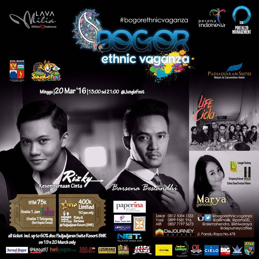 Heibogor turut mendukung acara #BogorEthnicVaganza | <a href="/bogorethnicvgza/">Bogor Ethnic Vaganza</a>
20 Maret 2016 di Jungle Fest (<a href="/junglefestBNR/">Jungle Festival</a>)