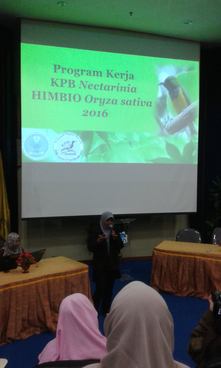 KPBNectarinia's tweet image. Acara selanjutnya adalah pemaparan program kerja @KPBNectarinia oleh @ekha_lian #studbancomataUI cc: @KSHLComata