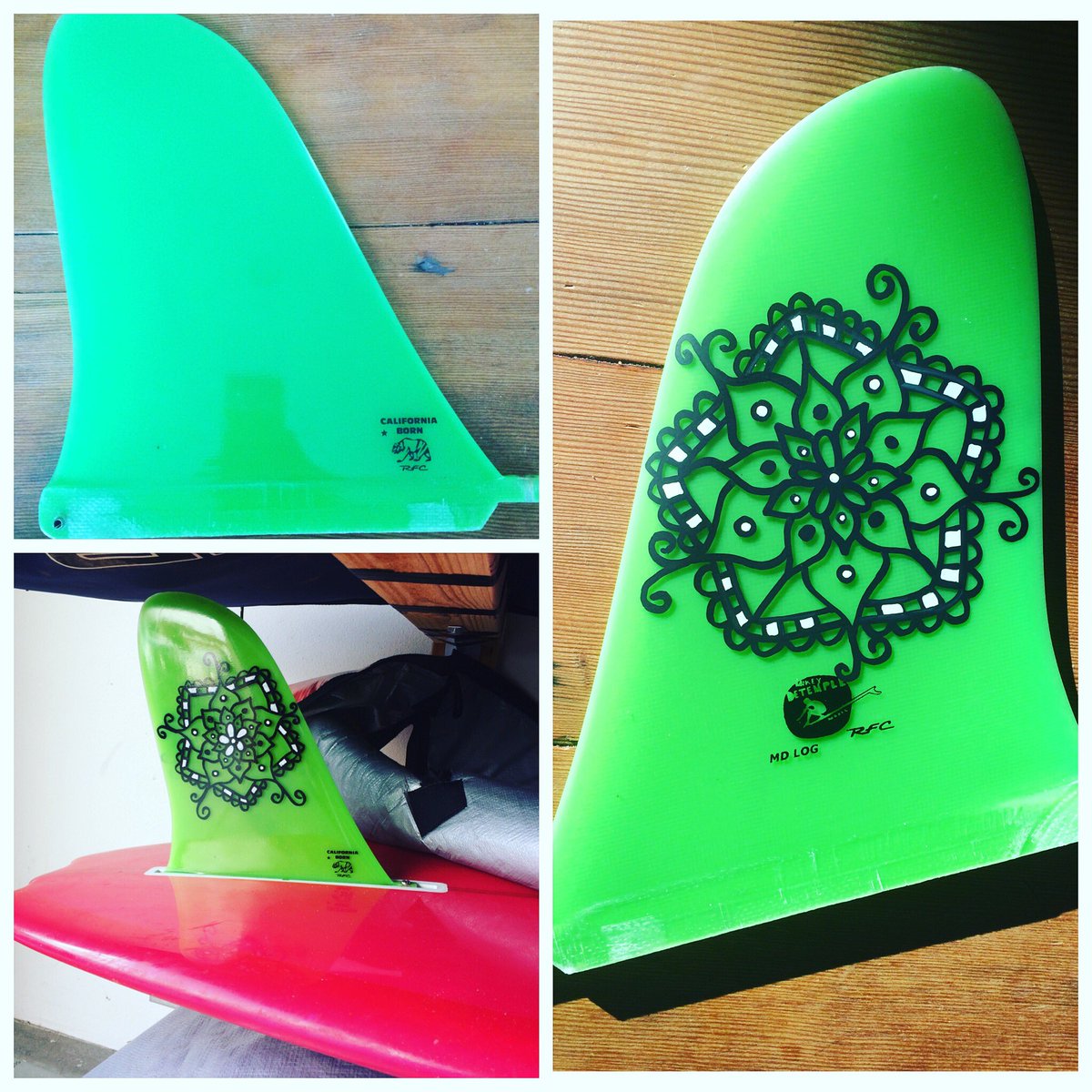 MermamaMigrates's tweet photo. Fresh Fin Friday! I painted this one for my 9'4 Filipe #hage #grandpa longboard #finart #mermamamigration #surfart https://t.co/D0mtHEg2U1