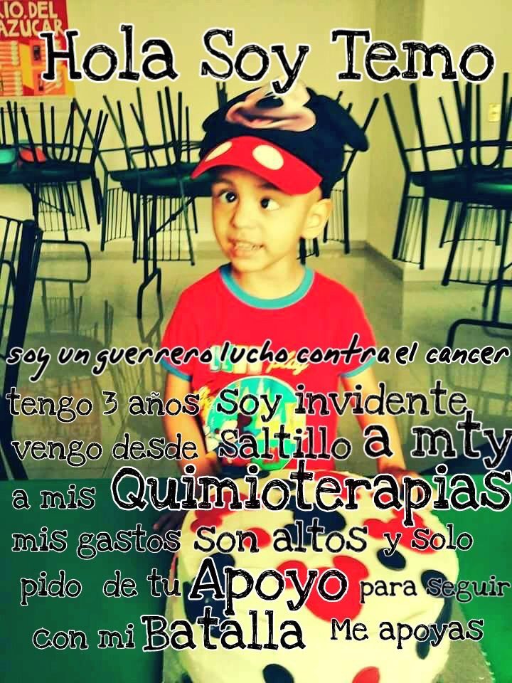 Raza Apoyen y den #RT 
Temo requiere, Pañales, Ensure, Donadores de Sangre y Plaquetas mas Info (81) 1398 9486