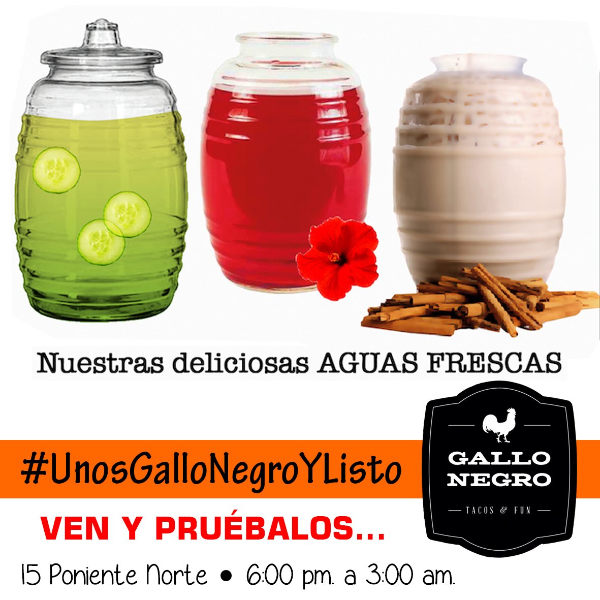 GALLONEGRO_TUX's tweet photo. Con un agua fresca, se arreglan las cosas. #GalloNegro #EspecialistasEnTacos https://t.co/tSXDUpJMnD