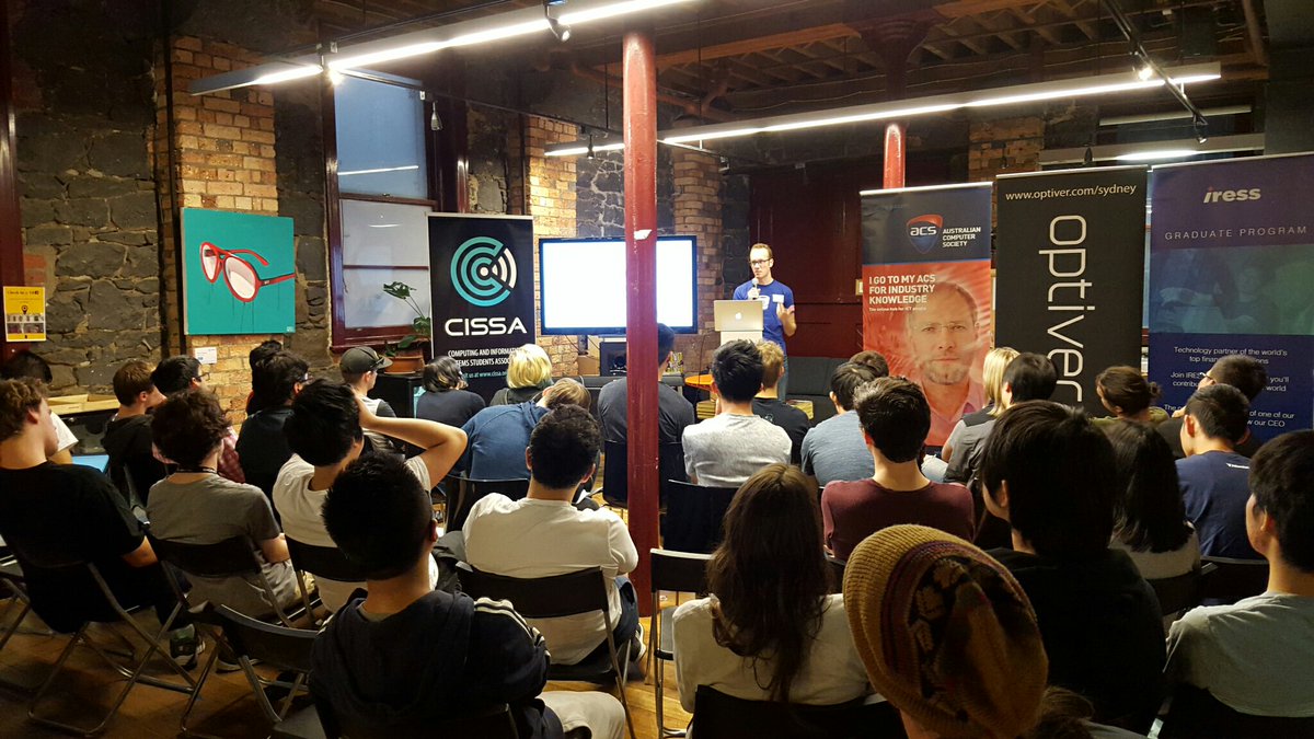 CISSA_UniMelb's tweet photo. 1) @stefanpetrucev is currently giving his workshop on tips for hackathons &amp; git at #CodeBrew2016  #CodeBrew16 - https://t.co/ukJCNmvhXp