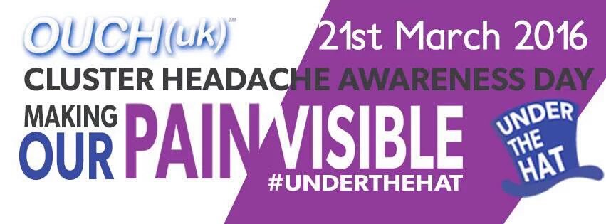 GoldenGraine's tweet photo. #underthehat March 21st is International Cluster Headache Day. Share via social media about this condition. https://t.co/yB6FnktmWv