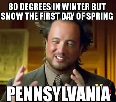 HalloqueenX's tweet image. Snow coming on Sunday, then high of 70 on Thursday #PAproblems @PennsylvaniaPro