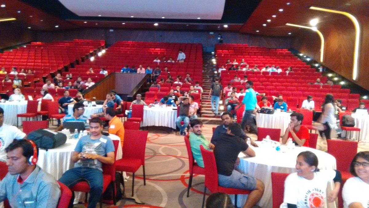 smswaroop's tweet photo. For, by and of the #rubyists. It's all happening here in #kochi #RubyConfIndia @Cybrilla https://t.co/p8qDqdvUK4