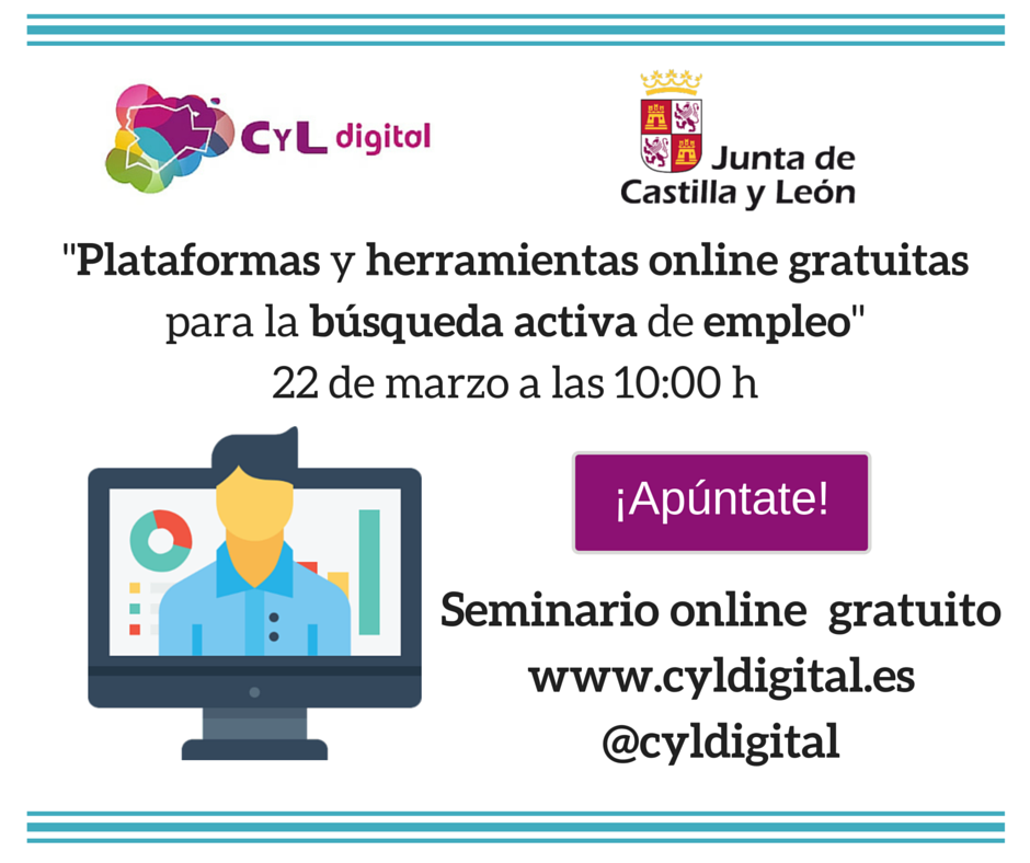 econred's tweet photo. 22 marzo 10 h #seminario #gratis "Plataformas online gratuitas búsqueda #empleo" https://t.co/jTESGEAaOV @cyldigital https://t.co/mUwRK0pO8A