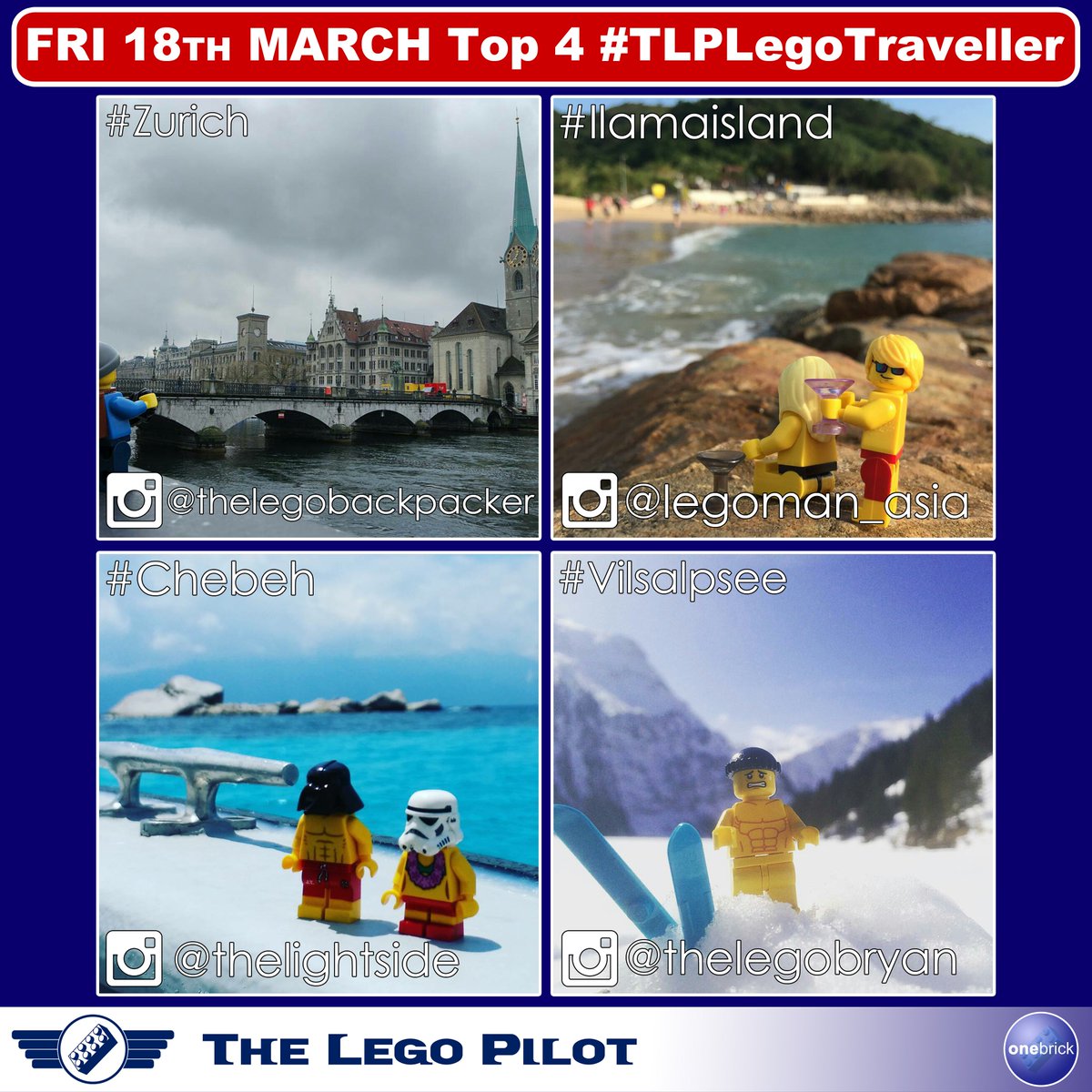 theLegoPilot's tweet photo. Here is the 26th #TLPLegoTraveller Top 4 for the week of 18th March! #LEGO #TLPfriday #photochallenge #travel #afol https://t.co/qjkhwyjQ2R