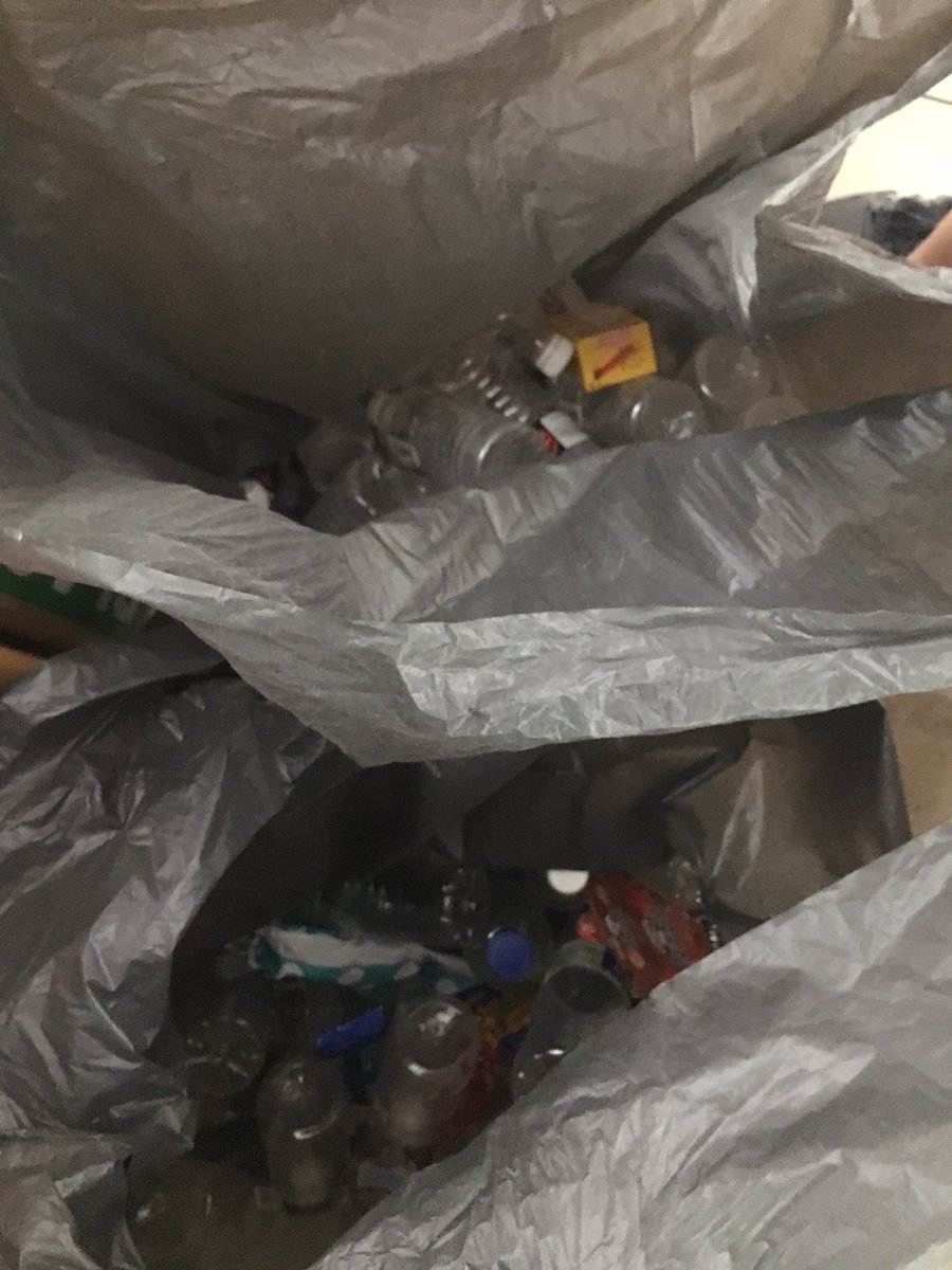 Recyling from refugee sports day! Thank you CSLA students for helping us collect plastic bottles ♻️ #gislearning
