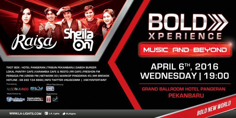 Temen-temen Pekanbaru, 6 April ini aku akan perform bareng <a href="/sheilaon7/">Sheila On 7</a> lho! Mampir ya! 😊 cc: <a href="/nuscomm/">andika nuscomm</a> <a href="/skyentertaint/">SKY Entertainment</a>