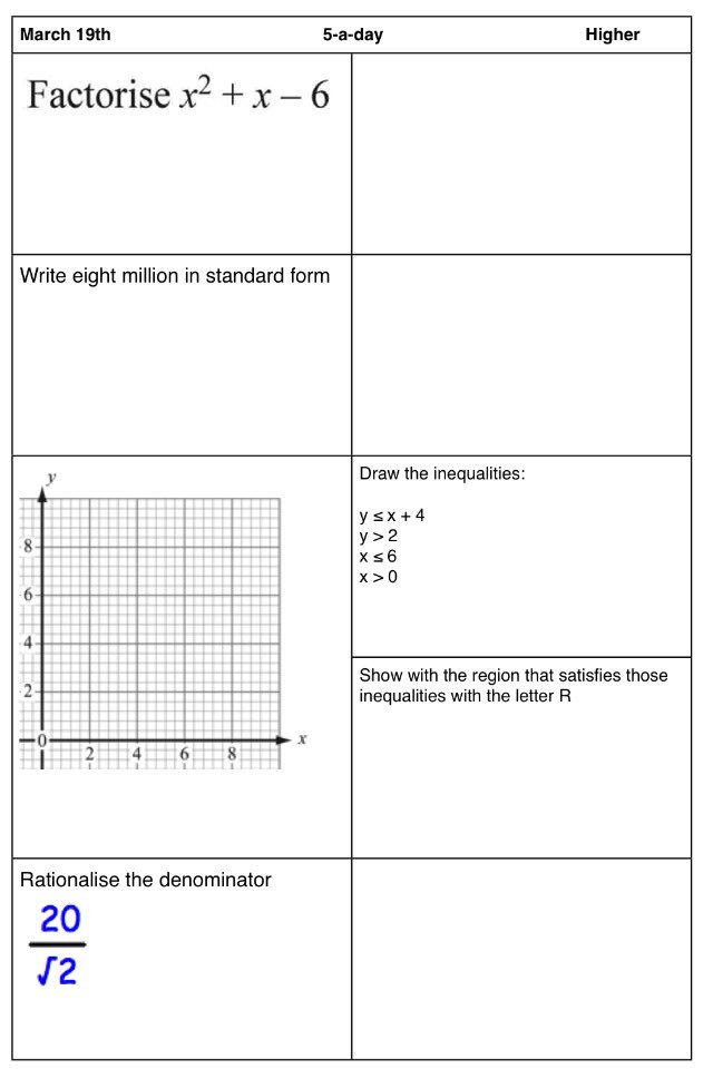 Corbettmaths's tweet photo. Aiming for an A*, A or B in your Higher #gcsemaths? Try today's #5aday from https://t.co/5PihVsBng4 https://t.co/TrfTkWlmBU