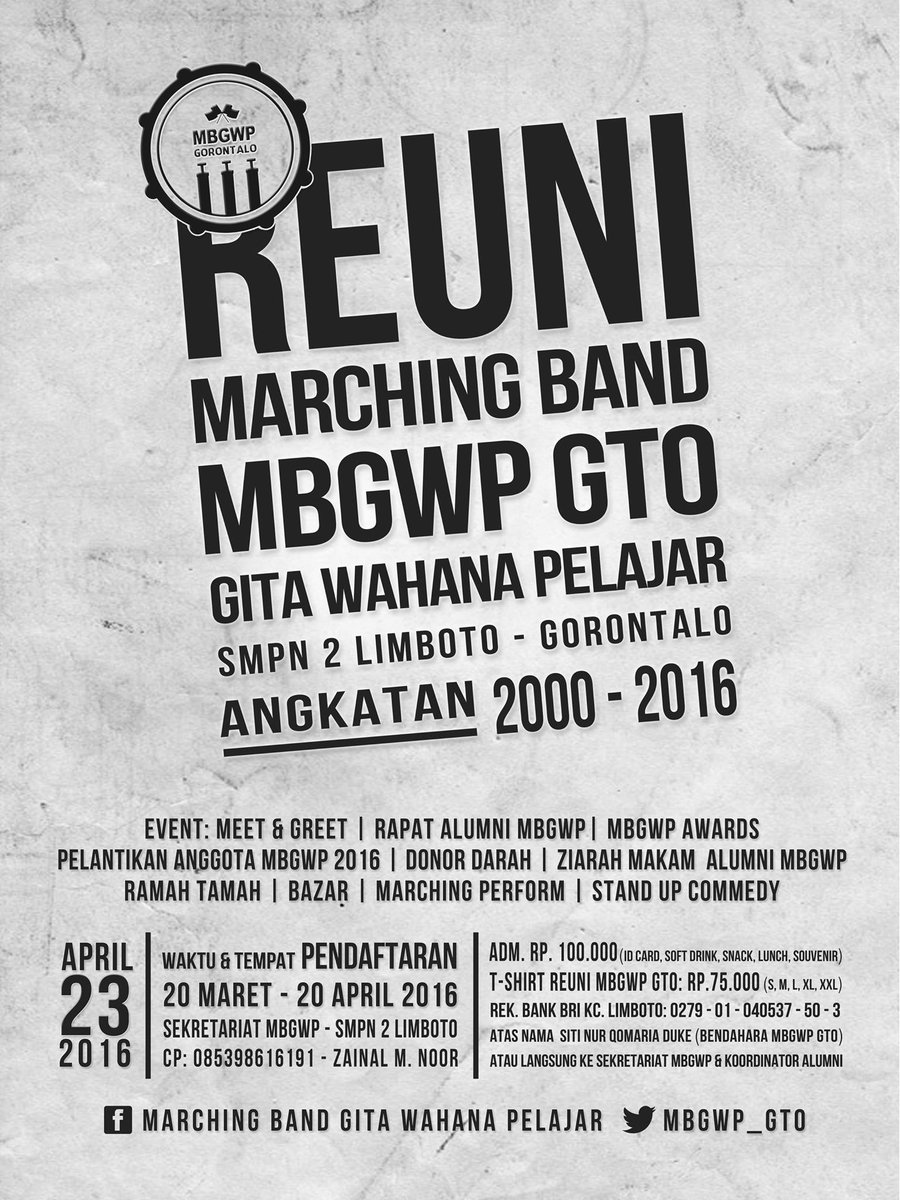 Hadiri dan Ikuti Reuni MBGWP 2000 - 2016 #GwpVincere #Insieme #ReuniGwp