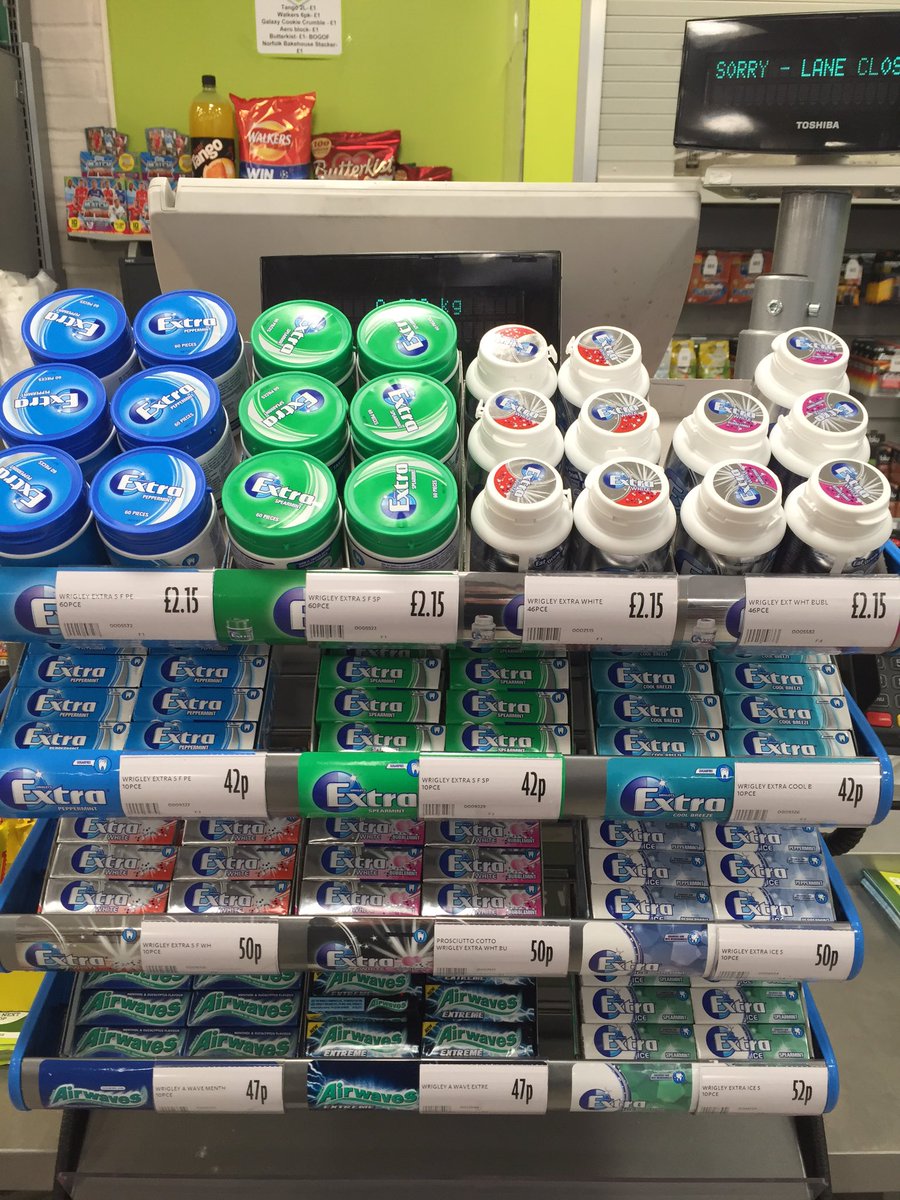 MyLocalWeekSt's tweet image. New Wrigley's stands installed yesterday. Great range of chewing gum at a great price! #MyLocal