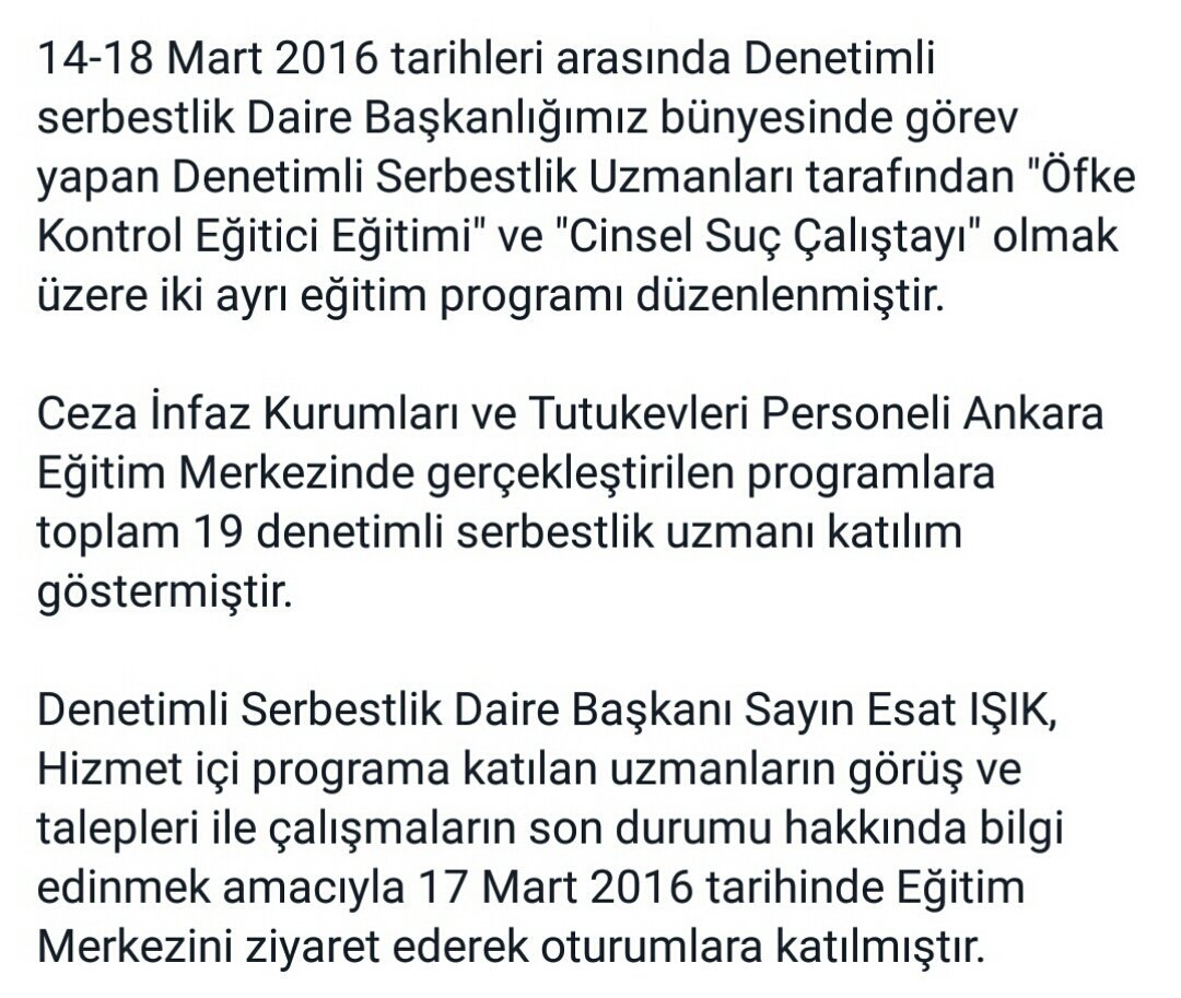 desuder's tweet photo. Denetimli Serbestlik Daire Başkanı Sn Esat IŞIK, 17 Mart 2016 tarihinde Eğitim Merkezini ziyaret etmiştir. https://t.co/zjtiXALLov