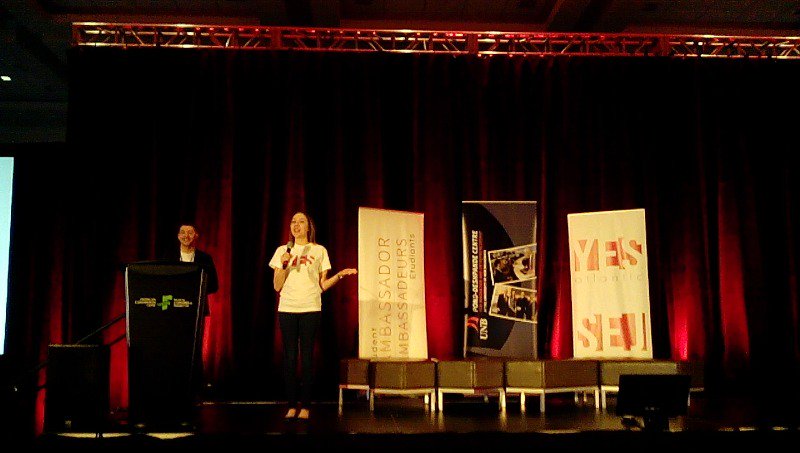 SAP_PDC's tweet photo. David Boudreau &amp; Katie Davey @katiedavey kicking off #yesatlantic Day 2! #ECSW2016 https://t.co/FJdIBMDUAe