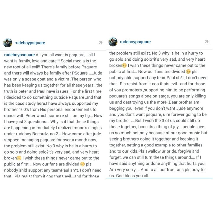 theNETng's tweet photo. .@rudeboypsquare offers public apology, shares his own side of the story and asks Fans to pray for #Psquare. #NETng https://t.co/A1gI6RMUwL