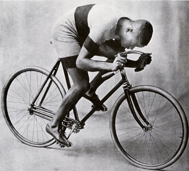 TomCarterHypno's tweet photo. "Cycling SHARPENS the mind and STRENGTHENS the body" @bikesnobnyc Marshall 'Major' Taylor knew it. #rulefive #rule5 https://t.co/6Ut95dnebY