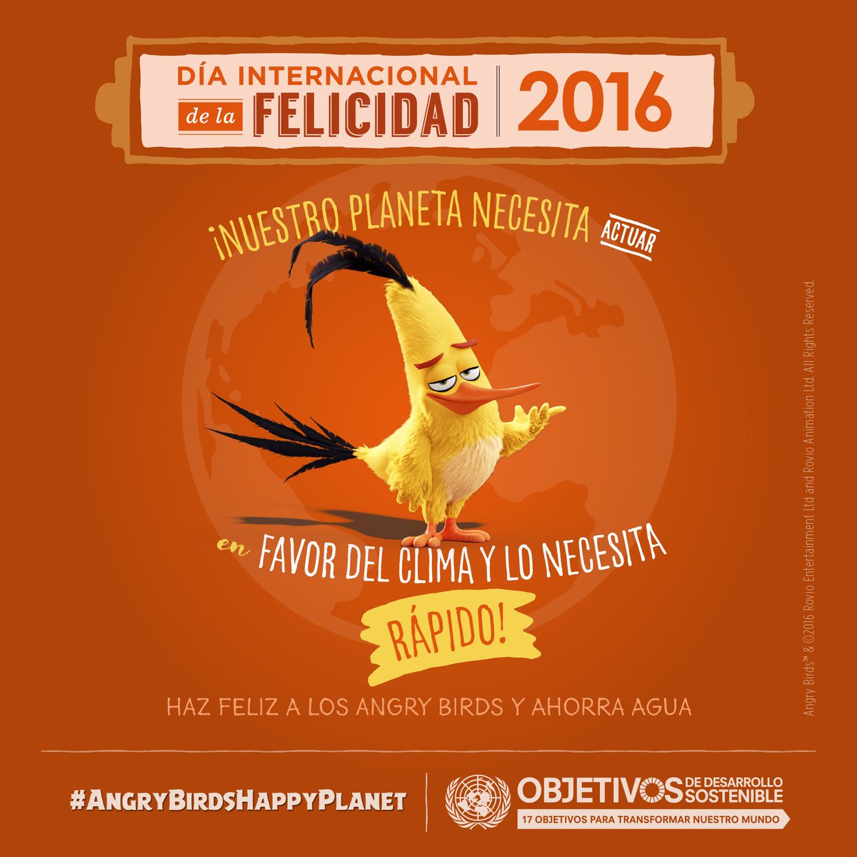 ONU_es's tweet photo. Mañana 20M #DíadelaFelicidad. Ahorra agua y harás feliz a los #AngryBirdsHappyPlanet https://t.co/9g8EHqAR8h https://t.co/QDKLCFVAjU