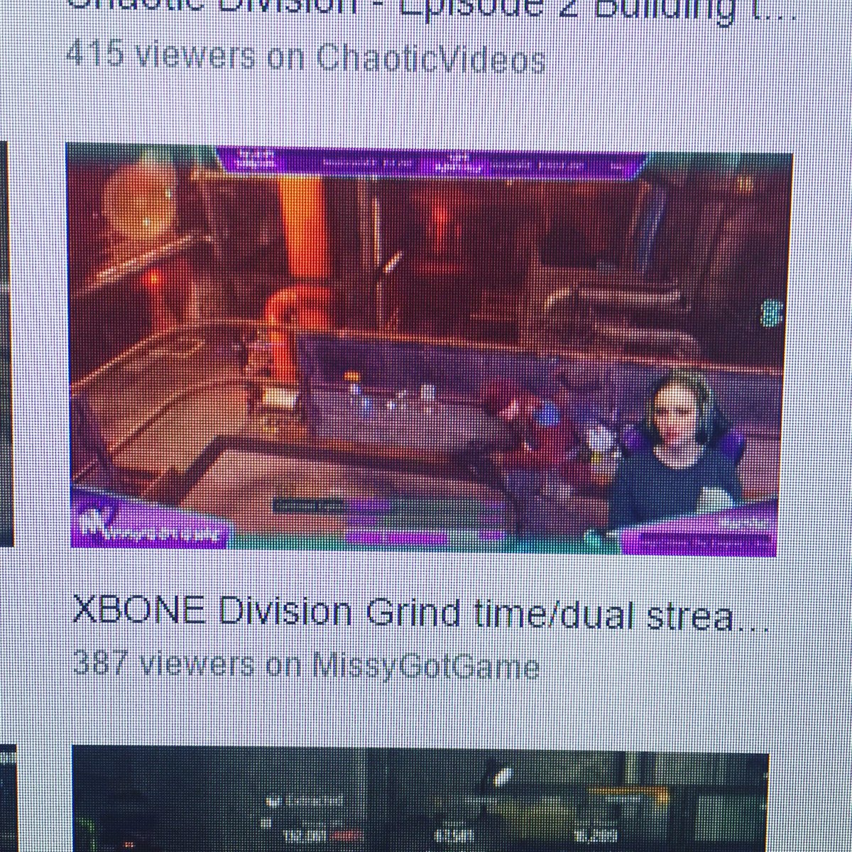 MissyGotGame's tweet photo. Tonight was an incredible time playing @TheDivisionGame up to 402 viewers thx to awesome hosts! #twitch #family https://t.co/rIHTbOtZT6