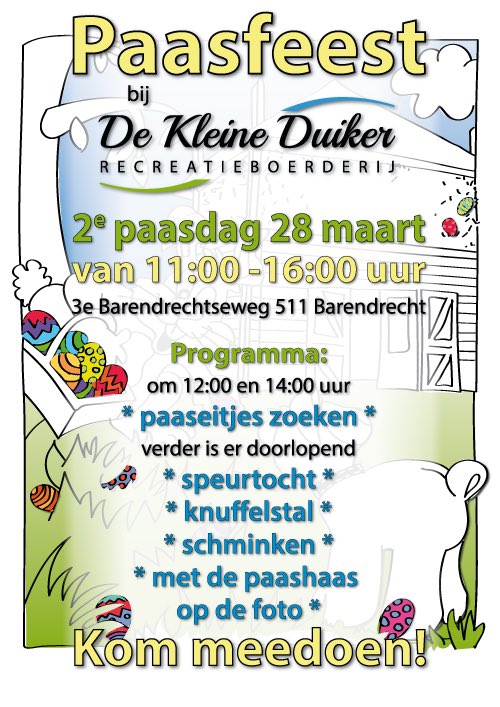 Zo meteen live bij Exxact FM activiteiten op tweede paasdag bij #dekleineduiker