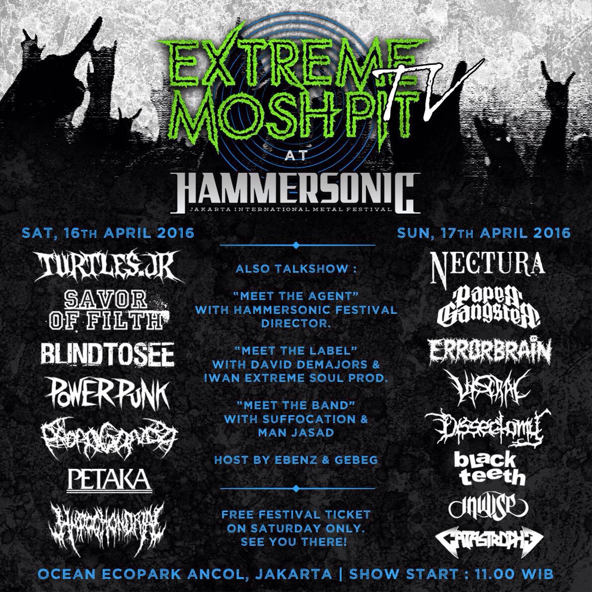 Extremmosphit bakalan hadir di acara hammersonic jadi yg blm punya tiketnya bisa di beli di store kita guys :)