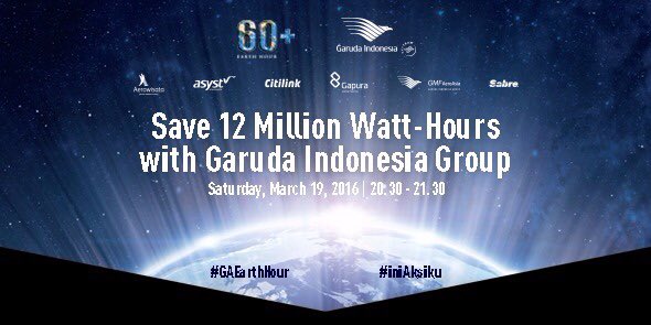 Citilink's tweet photo. Sampai bertemu di #GAEarthHour 2017! Have a good night Citilinkers :) https://t.co/2XxVjE2lUO