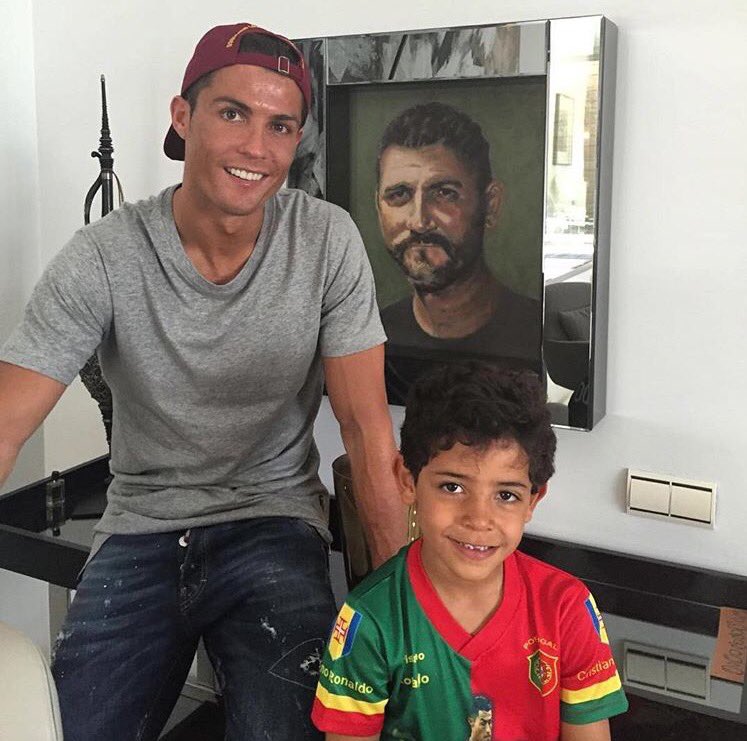 Christiano Ronaldo shares photo of him and his son.