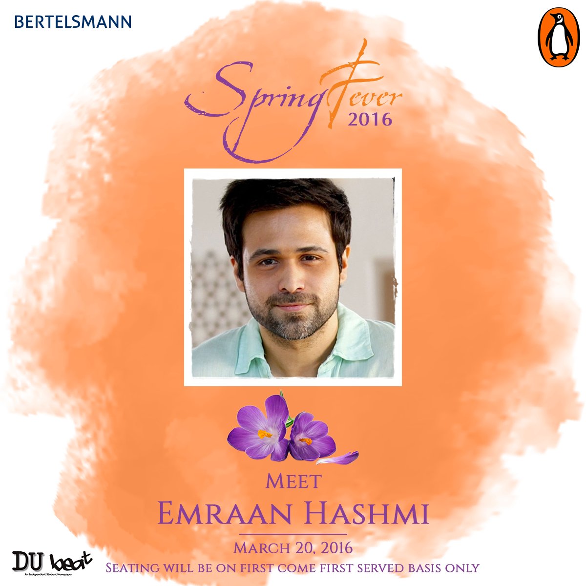 PenguinIndia's tweet image. .@emraanhashmi is coming to #SpringFever2016.
What about you?