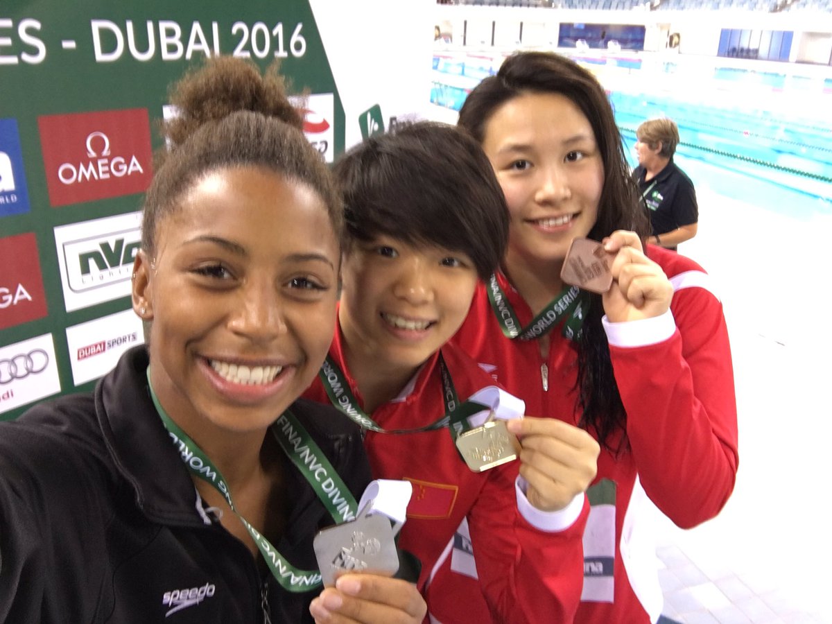 DWSdubai's tweet photo. Our 3m springboard medalists! #DWS16 https://t.co/a1dR7zBRRq