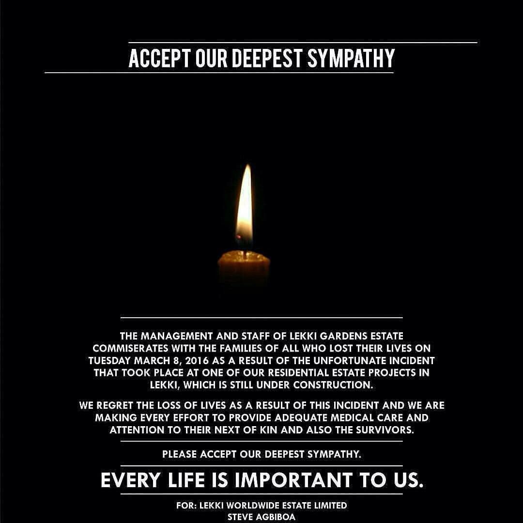 Odeh_JuniorOdeh's tweet photo. #sympathy #LagosLessons #LekkiGardensTragedy https://t.co/GRxykWsGJ8