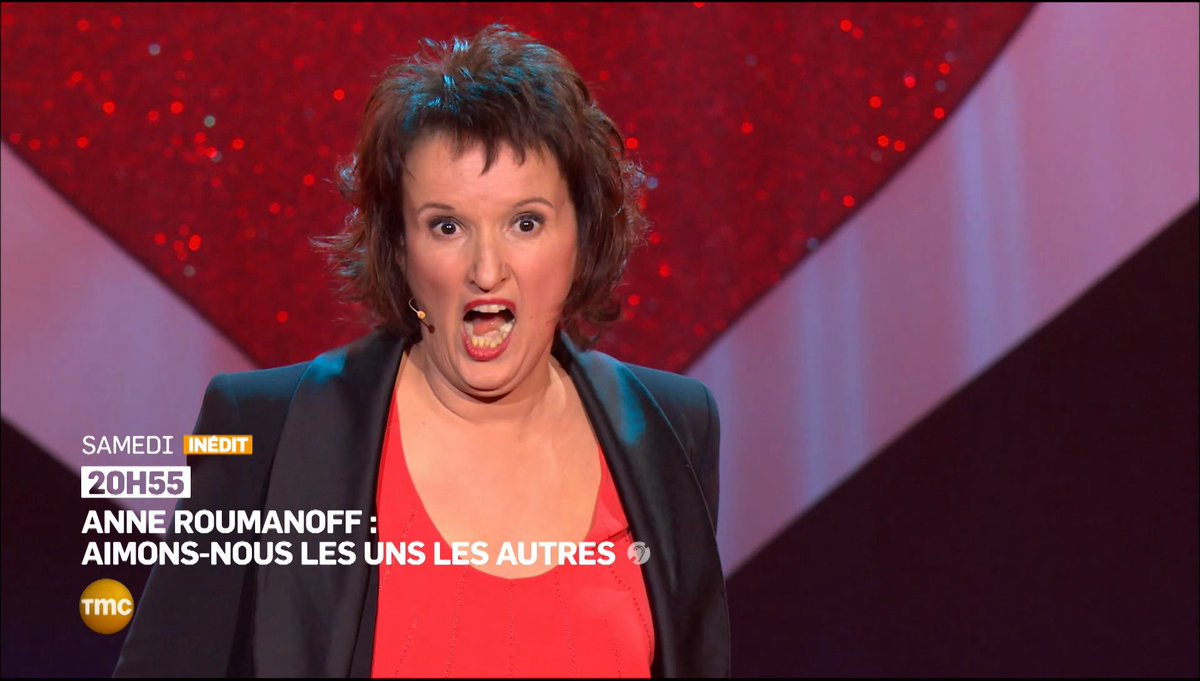 TMCtv's tweet image. #INEDIT Le nouveau spectacle d'@anne_roumanoff "Aimons  nous les uns les autres" dès 20:55 !➡ow.ly/ZEoZR