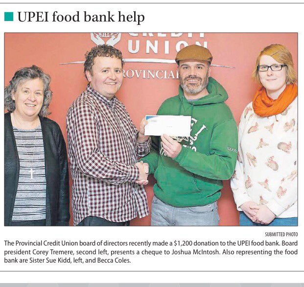 Giving a little help to the food bank for <a href="/UPEI/">University of PEI</a> students that could use some additional support #givingback #pei