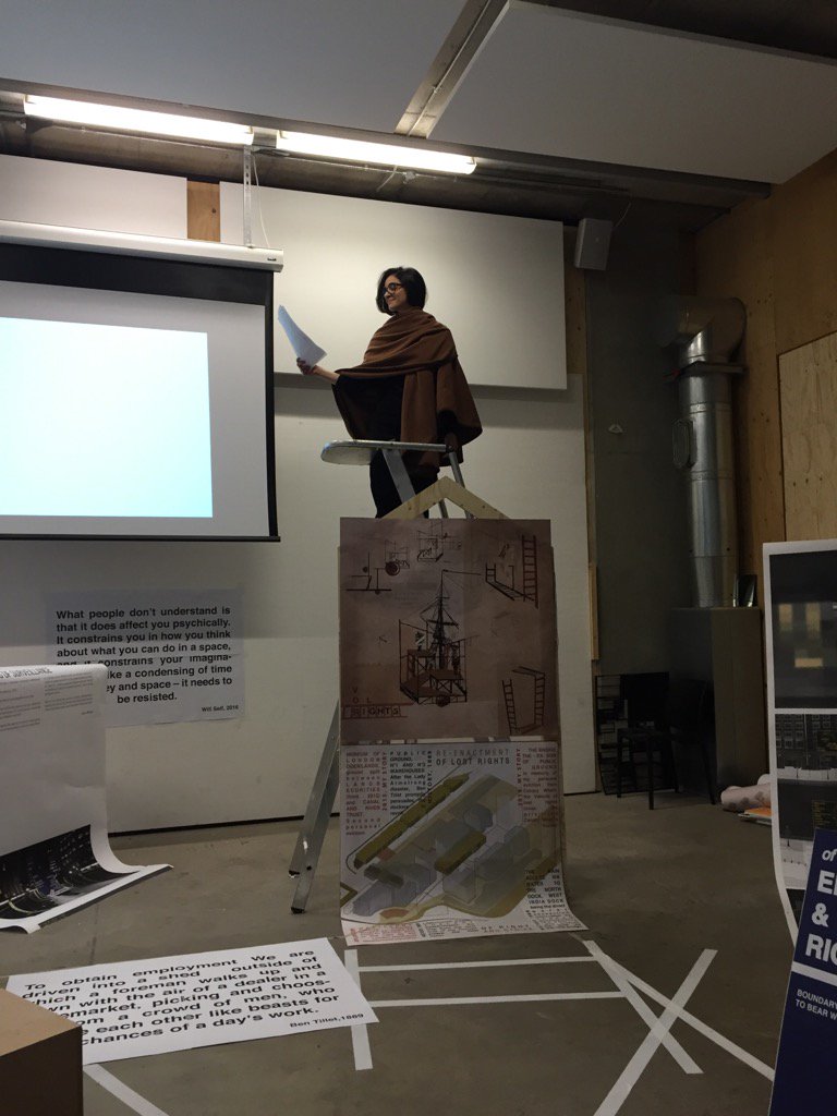 MullRobert's tweet photo. A 21st Century "docker" yesterday at CSM @meldoddx @publicworks_uk @PhinHarper #juliaking #lizafior https://t.co/W2gelnZAZX