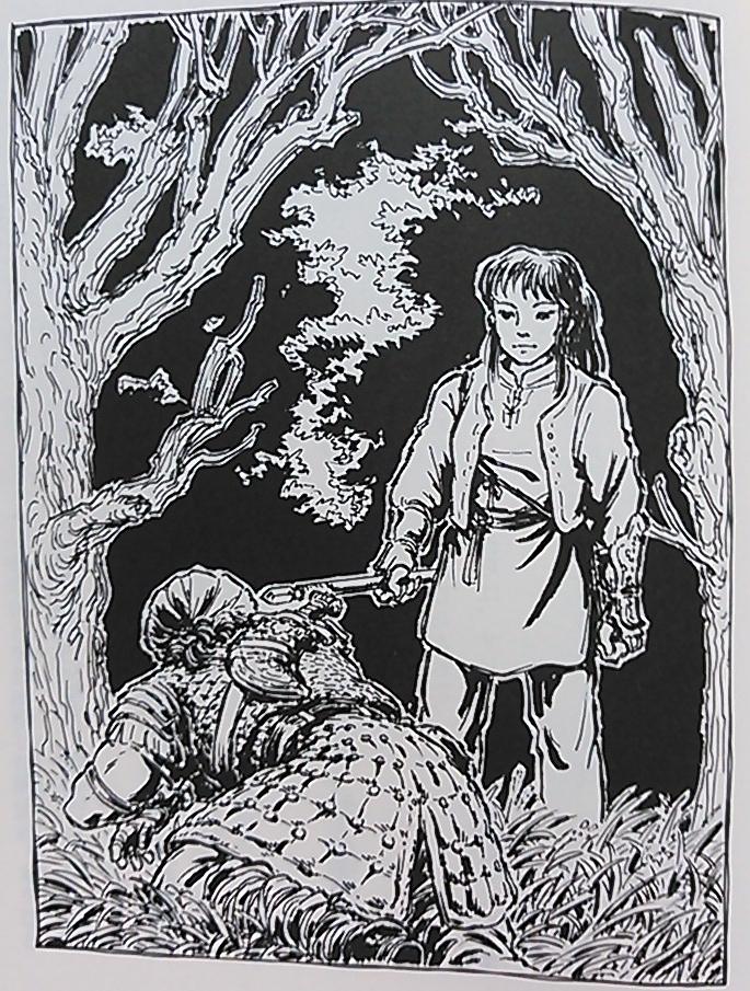 のらり 在 Twitter 上 精霊の守り人は二木真希子さんの挿し絵が素晴らしいんだけど夢の守り人はなんか雰囲気が変わってて戸惑った 槍をつきつけてる場面ってもうちょっと緊迫感あると思ったけどなあ 三枚目 あんな綺麗で躍動感ある絵を描く方が T Co