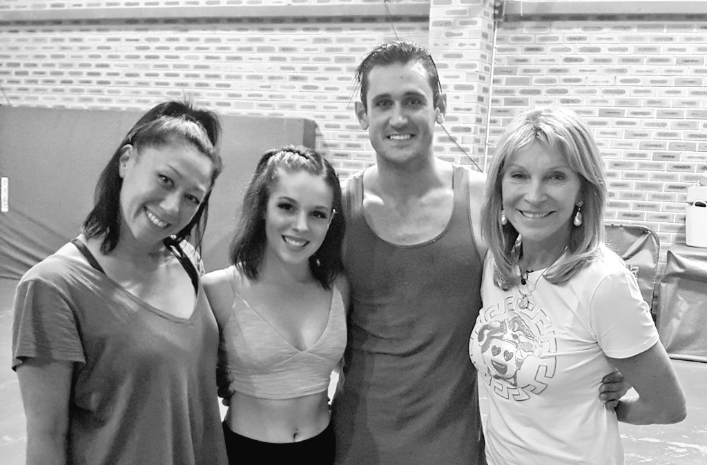 MickandEmma's tweet photo. Yesterday we got to show our  latest piece to the amazing @bonnie_lythgoe. Was a pleasure performancing for you! ✌💛 https://t.co/6odPyvvgZL