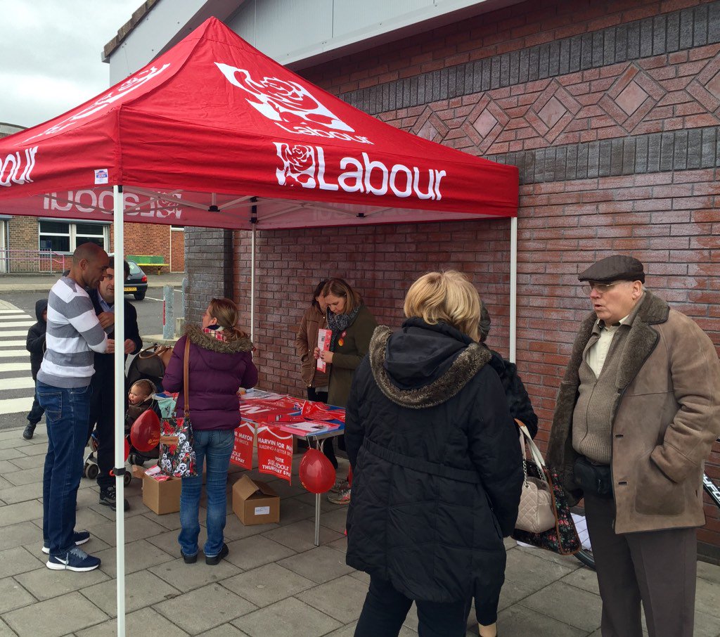 Busy morning with the #labourgazebo in Southmead with <a href="/BrendaMassey1/">Brenda Massey</a> <a href="/helengt76/">Helen Godwin</a> and <a href="/Marvin4Mayor16/">Follow @MarvinJRees</a> #labourdoorstep