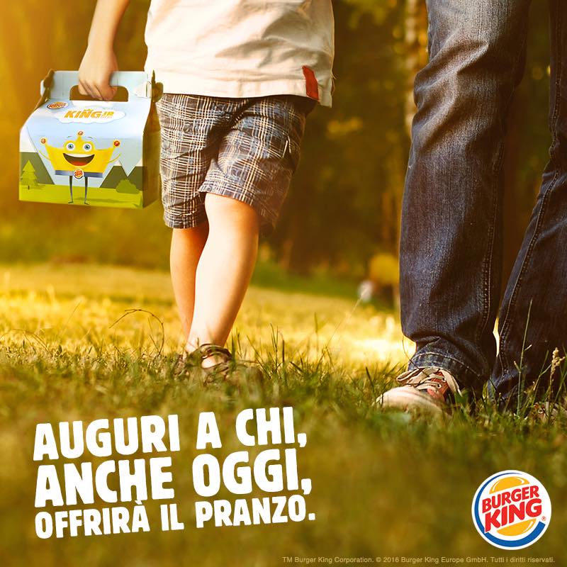 È la festa del papà. Festeggiate tu e tuo figlio, a modo vostro.  #festadelpapa #BurgerKingItalia