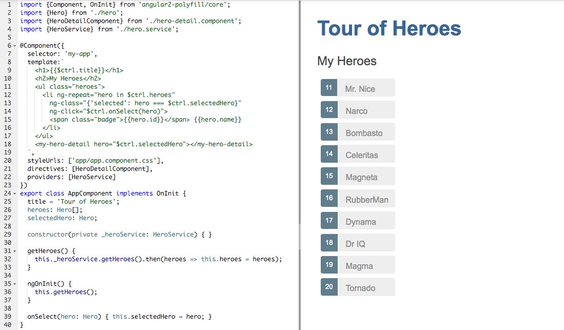SamVerschueren's tweet image. #Angular2 'Tour of Heroes' in #Angular1 with #Angular2 syntax plnkr.co/edit/tV8gO6cPC… github.com/SamVerschueren…