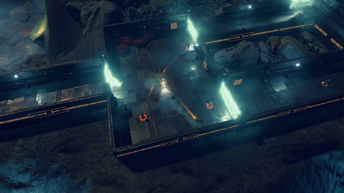 Almost done, here's a final stage mission with lightning traps! #screenshotsaturday #gamedev #indiedev #actionlegion