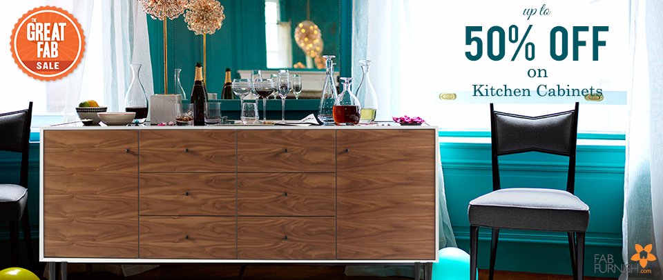 FabFurnish's tweet photo. Exquisite kitchen cabinets and sideboards at amazing prices ONLY at #TheGreatFabSale! Hurry!
https://t.co/S5YI23T4qo https://t.co/AkBvGv4o6t