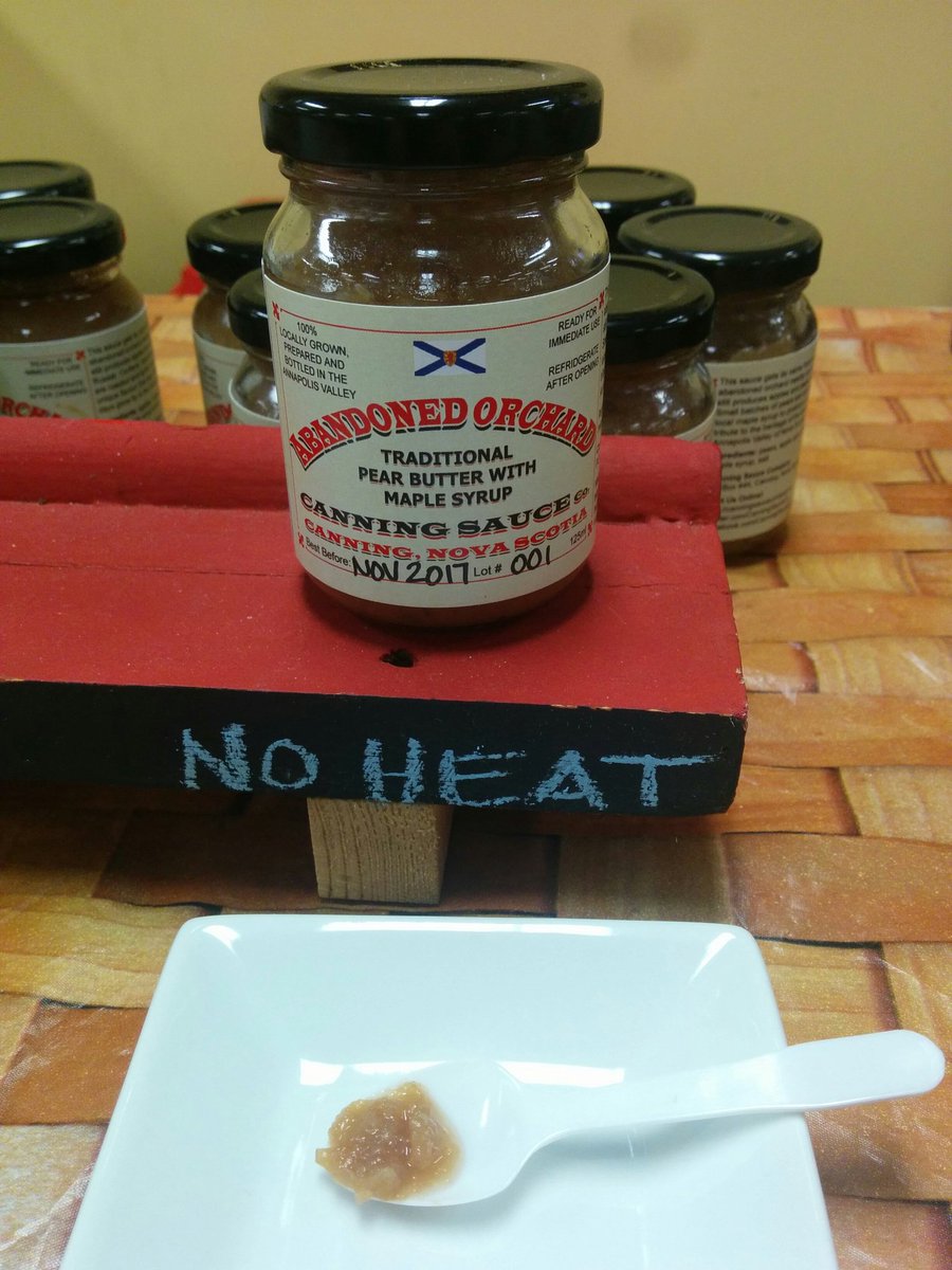 Taste our Abandoned Orchard Pear Butter sweetened with a touch of Maple Syrup @wolffarmmarket #Maplicious