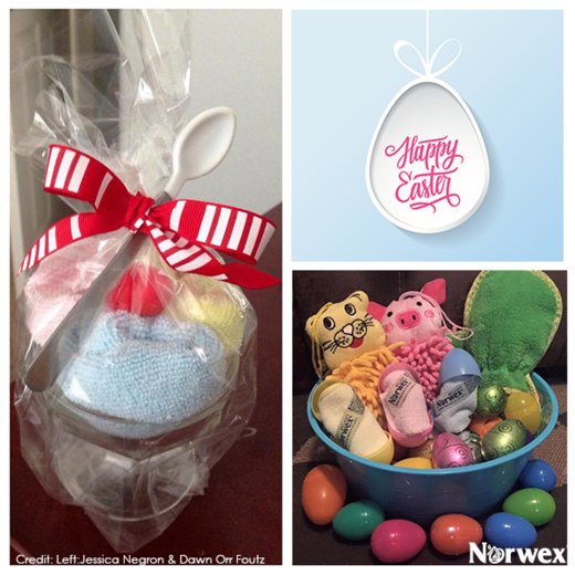 norwex's tweet photo. Consultant Jessica Negron created this great Easter basket with the #Norwex #PettoDry, #BabyBodyPack & #DustingMitt https://t.co/5Kid0i1g5G
